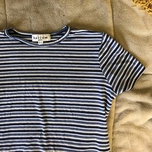 Vintage cropped striped tee